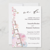 Elegante kersenbloesem bruiloft kaart (Voorkant)