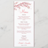 Elegante kersenbloesem bruiloft menu (Voorkant)