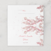 Elegante kersenbloesem bruiloft plaatskaartje (Buitenkant ongevouwen)