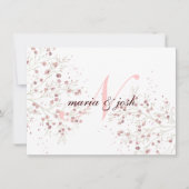 Elegante kersenbloesem, bruiloft uitnodiging (Voorkant)