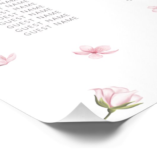 Elegante kersenbloesem bruiloft zitgrafiek Poste Foto Afdruk