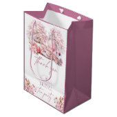 Elegante Kersenbloesem Bruiloftsthee Medium Cadeauzakje (Voorkant Gekanteld)