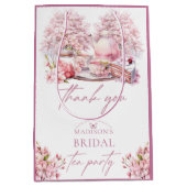 Elegante Kersenbloesem Bruiloftsthee Medium Cadeauzakje (Voorkant)