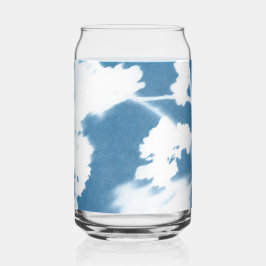 Elegante kersenbloesem cyanotype bruiloft uitnodig blikvorm glas