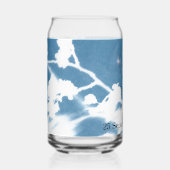 Elegante kersenbloesem cyanotype bruiloft uitnodig blikvorm glas (Links)