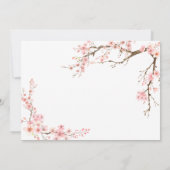 Elegante Kersenbloesem Huwelijk Bedankt (Achterkant)