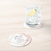 Elegante kersenbloesem ik dans ronde kartonnen onderzetter (Insitu)