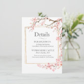 Elegante Kersenbloesem Informatiekaartje (Staand voorkant)