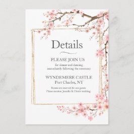 Elegante Kersenbloesem Informatiekaartje