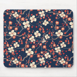 Elegante kersenbloesem naadloos patroon (10) muismat