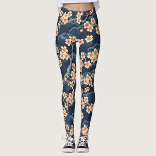 Elegante kersenbloesem naadloos patroon (11) leggings