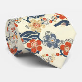 Elegante kersenbloesem naadloos patroon (12) stropdas (Opgerold)