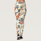 Elegante kersenbloesem naadloos patroon (14) leggings (Achterkant)