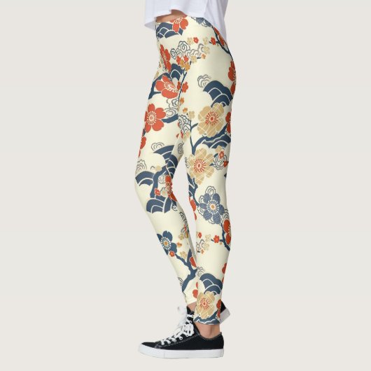 Elegante kersenbloesem naadloos patroon (14) leggings (Links)