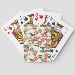 Elegante Kersenbloesem Naadloos Patroon (14) Pokerkaarten