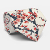 Elegante kersenbloesem naadloos patroon (14) stropdas (Opgerold)