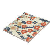 Elegante kersenbloesem naadloos patroon (14) tegeltje (Zijkant)