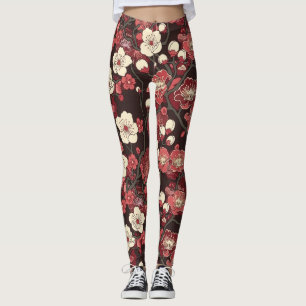 Elegante kersenbloesem naadloos patroon (16) leggings