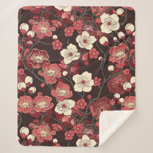 Elegante kersenbloesem naadloos patroon (16) sherpa deken