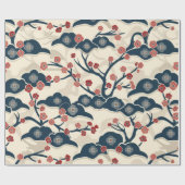 Elegante kersenbloesem naadloos patroon (2) cadeaupapier (Vlak)