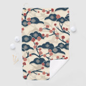 Elegante kersenbloesem naadloos patroon (2) golfhanddoek (Insitu)