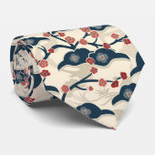 Elegante kersenbloesem naadloos patroon (2) stropdas (Opgerold)