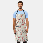 Elegante kersenbloesem naadloos patroon (5) schort (Gedragen)