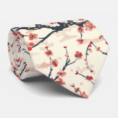 Elegante kersenbloesem naadloos patroon (5) stropdas (Opgerold)