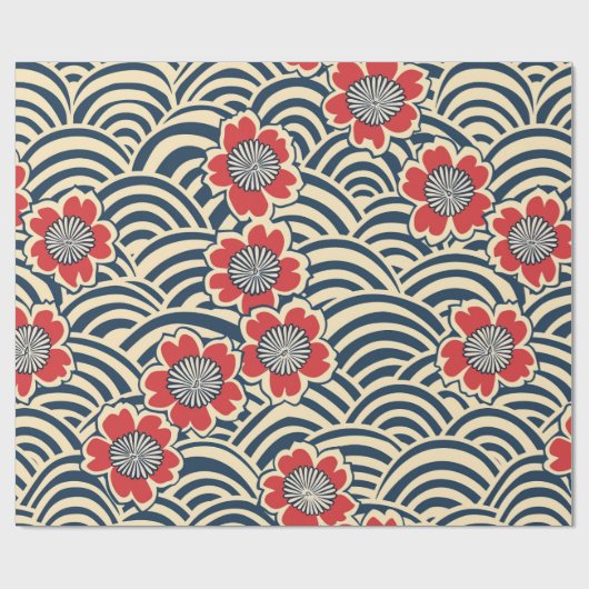 Elegante kersenbloesem naadloos patroon (8) cadeaupapier (Vlak)