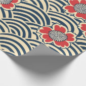 Elegante kersenbloesem naadloos patroon (8) cadeaupapier (Hoek)