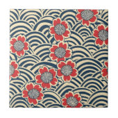 Elegante kersenbloesem naadloos patroon (8) tegeltje (Voorkant)