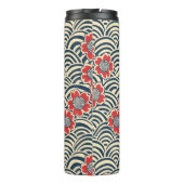 Elegante kersenbloesem naadloos patroon (8) thermosbeker (Achterkant)