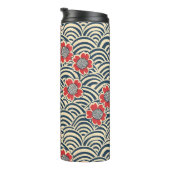 Elegante kersenbloesem naadloos patroon (8) thermosbeker (Geroteerd rechts)
