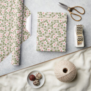 Elegante kersenbloesem naadloos patroon cadeaupapier