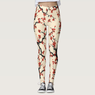 Elegante Kersenbloesem Naadloos Patroon Leggings