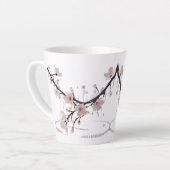 Elegante kersenbloesem parel kleine latte Mok (Linkerhoek)