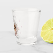 Elegante kersenbloesem Pas getrouwd trouwfoto Shot Glas (Rechts)