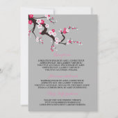 Elegante Kersenbloesem Roze Bloemen Informatie Kaart (Voorkant)