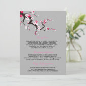 Elegante Kersenbloesem Roze Bloemen Informatie Kaart (Staand voorkant)