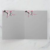 Elegante Kersenbloesem Roze Witte Bloemige Verjaar Kaart (Binnen)