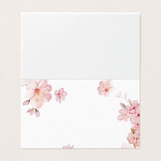 Elegante kersenbloesem trouwkaarten kaart (Buitenkant ongevouwen)