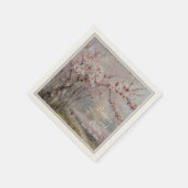 Elegante Kersenbloesem Watercolor Trouw Servet (Hoek)