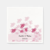 Elegante Kersenbloesem Waterverf Handgeschilderd Servet (Voorkant)