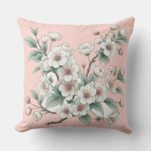 Elegante kersenbloesems in bloei (roze) kussen