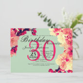 Elegante kersenbloesems op rustiek Blauwgroen Kaart (Staand voorkant)