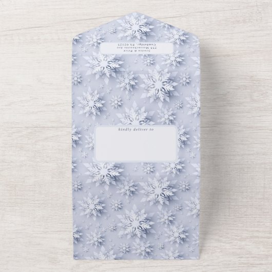 Elegante kerst 4 foto begroeting vakantie Kaart (Buitenkant)