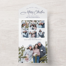 Elegante kerst 7 foto begroeting vakantie Kaart