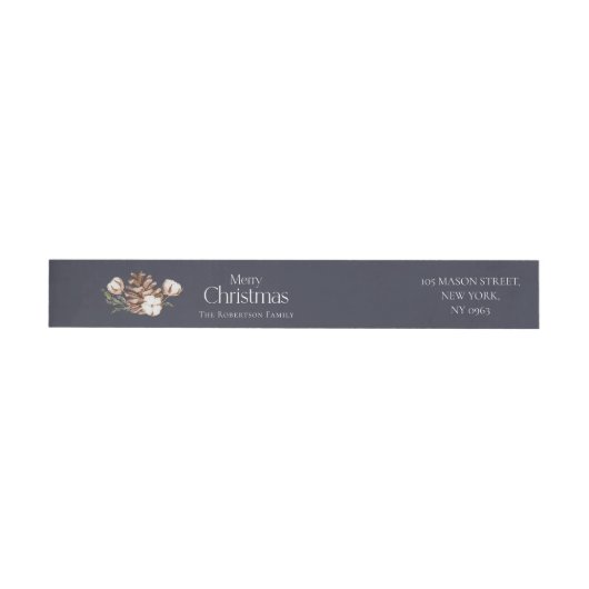 Elegante Kerst Adres Label Sticker (Individueel)