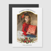 Elegante Kerst Bloemen Bogen Foto (Voorkant / Achterkant)