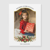 Elegante Kerst Bloemen Bogen Foto (Voorkant)